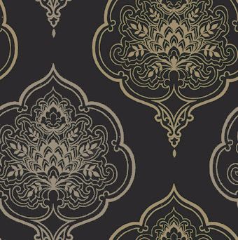 FEATURE WALL DESIGNER DECOR WALLPAPER BLACK 96266 NEW  