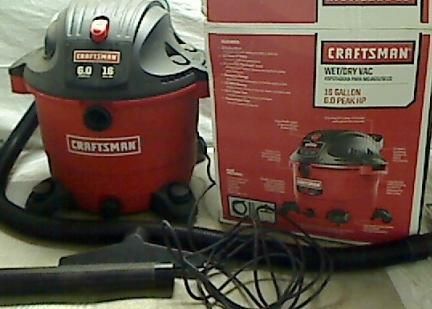 CRAFTSMAN 16 GALLON WET DRY VAC 6.0 PEAK HP SHOP VAC 17761  